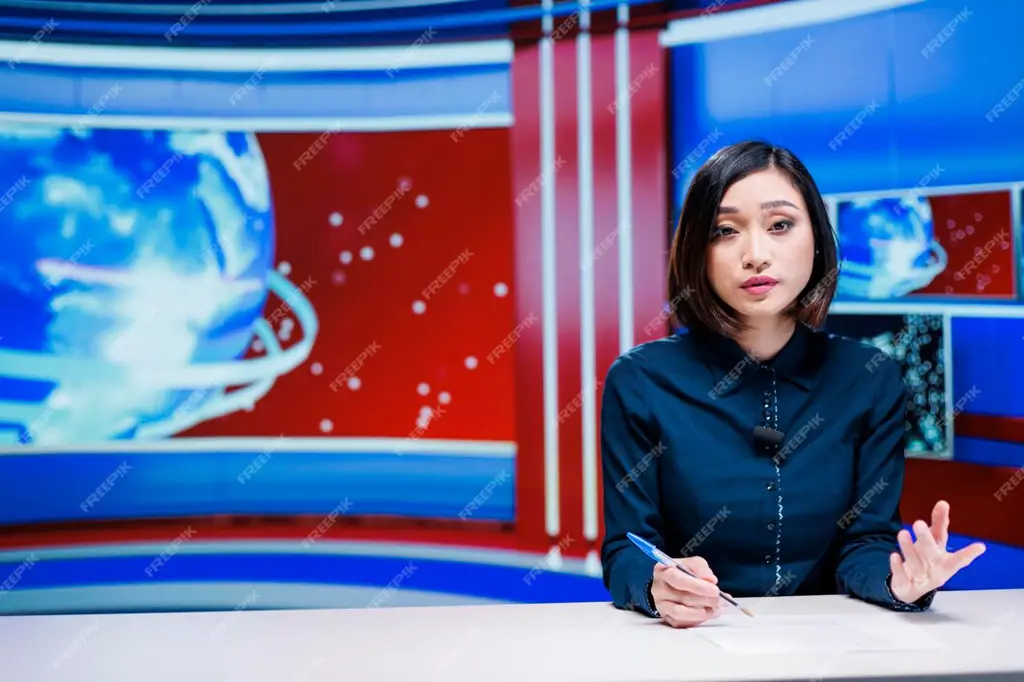 Reporter Inews TV sedang meliput berita