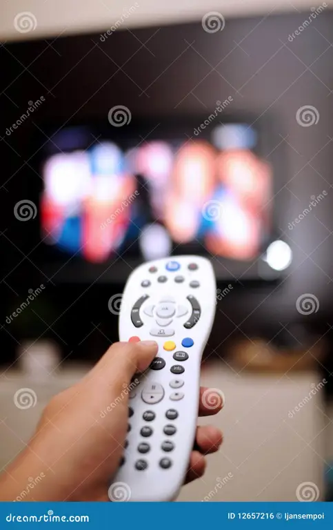 Gambar remote TV dan jadwal acara