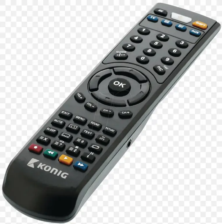 Gambar remote TV dan televisi