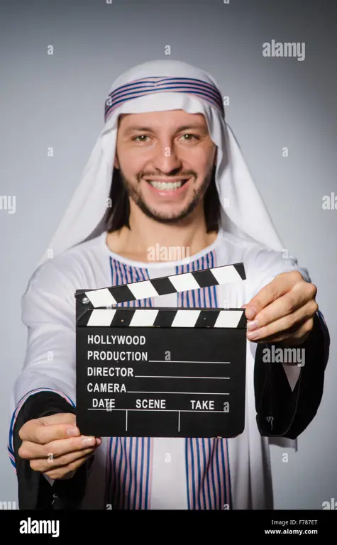 Gambar kru film Arab sedang bekerja