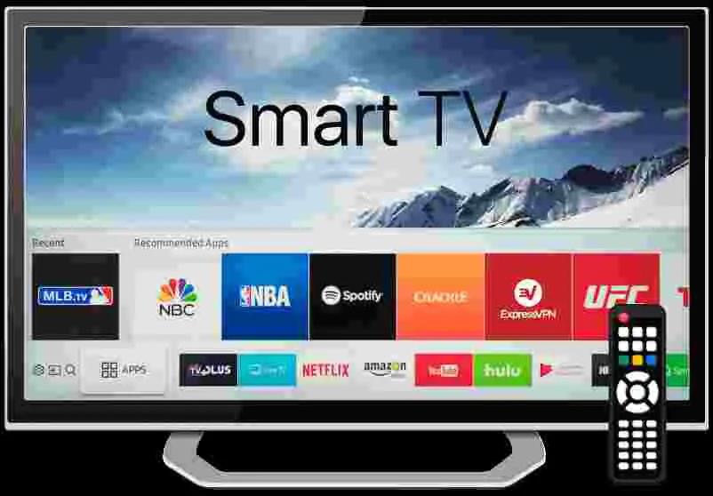 Gambar berbagai macam smart TV yang menampilkan layanan streaming online