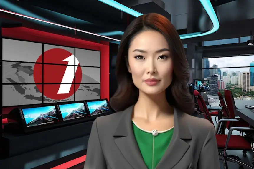 Presenter berita TVOne menyampaikan informasi terkini