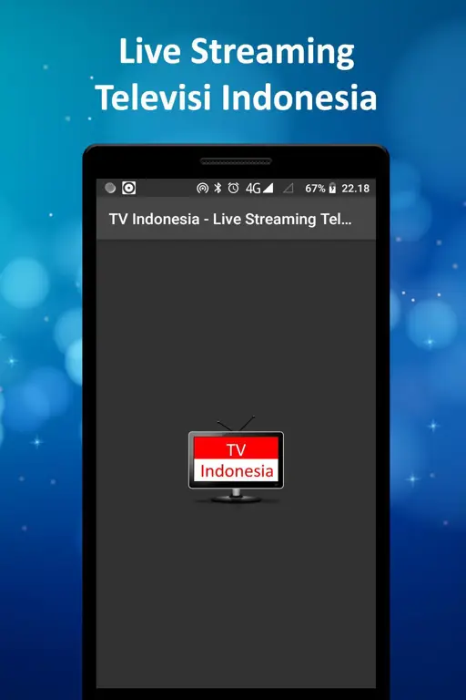 Perangkat streaming menampilkan siaran TV Indonesia