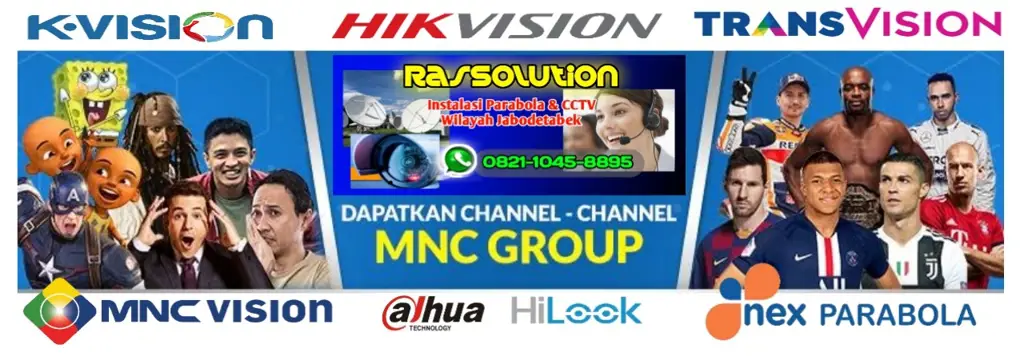 Gambar teknisi MNC Vision memasang perangkat