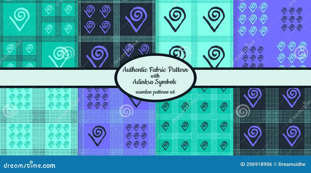 Contoh kain dengan motif Adinkra yang indah