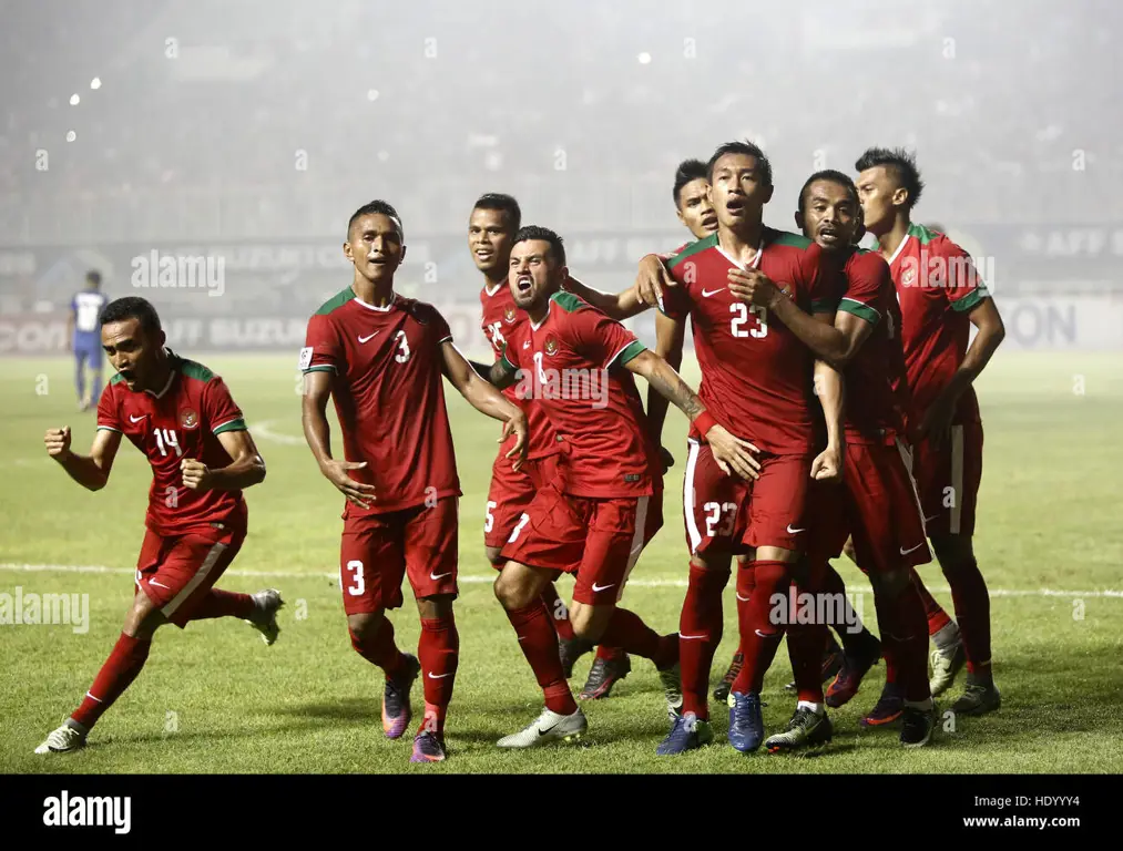 Para pemain tim nasional sepak bola Indonesia