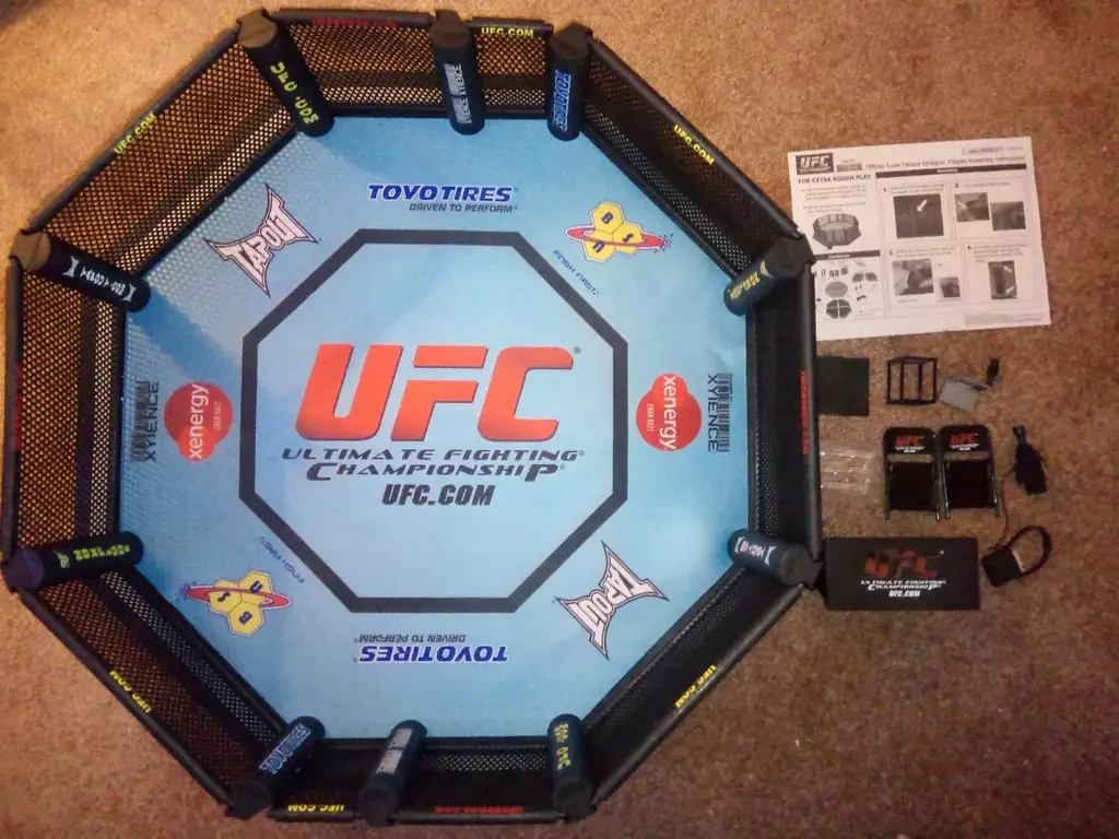 Octagon UFC tempat pertarungan berlangsung.